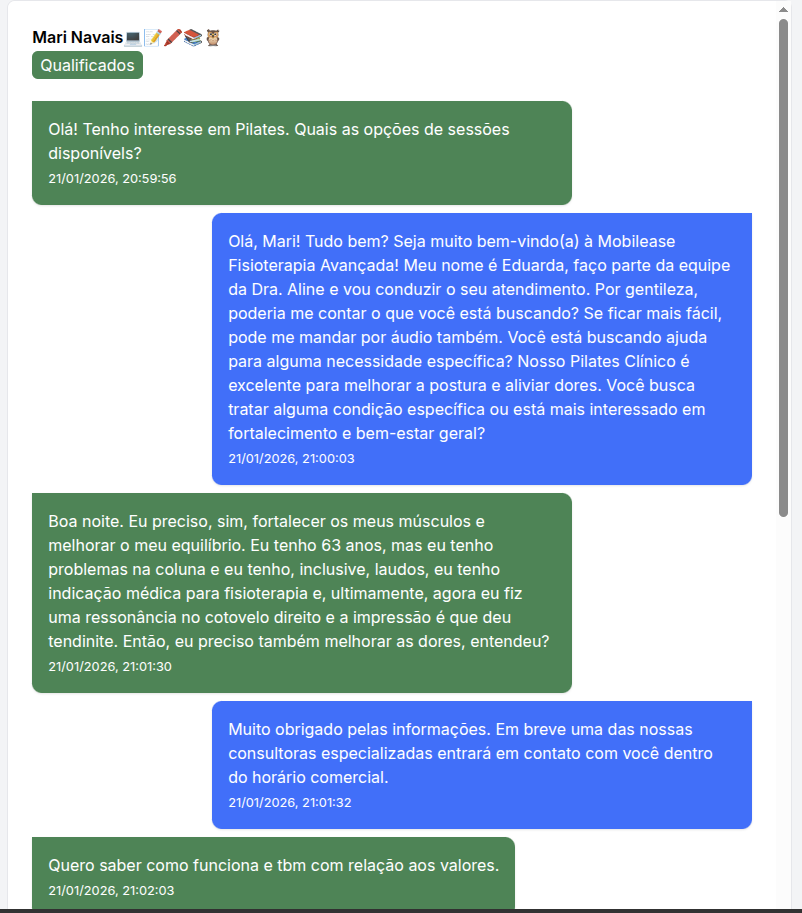 Exemplo de atendimento no WhatsApp com IA humanizada